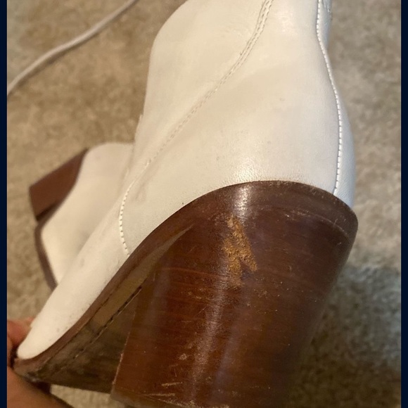 Rag & Bone White and Brown Heeled Boots - Picture 5 of 6